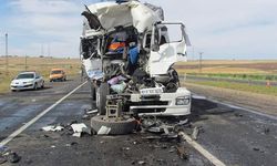 Şanlıurfa'da İki Tırın Çarpıştığı Kazada Sürücüler Yaralandı