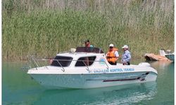 Atatürk Barajı göletinde av yasağı denetimleri dronla yapılıyor
