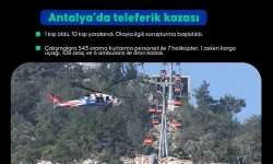 Antalya'daki teleferik kazasında mahsur kalanlar kurtarıldı