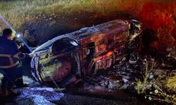 Siverek'te devrilen otomobilin sürücüsü yaralandı