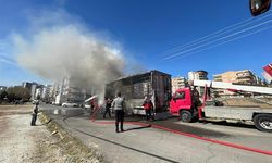 Şanlıurfa'da alev alan kamyonda hasar oluştu