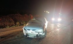 Siverek'te devrilen otomobilin sürücüsü yaralandı
