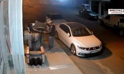 Viranşehir'de kaldırımdaki koşu bandının çalınması kamerada