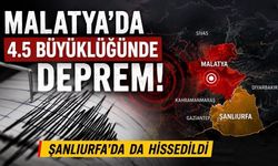 Malatya’da 4.5 Büyüklüğünde Deprem: Şanlıurfa’da da Hissedildi