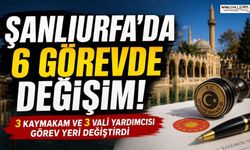 Şanlıurfa'da Kaymakamlar ve Vali Yardımcıları Değişti