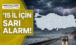 Meteoroloji'den 15 İl İçin 'Sarı Kodlu' Sağanak ve Fırtına Uyarısı