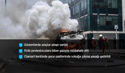 Fransa'da sokaklar karıştı! Savaş alanına döndü!