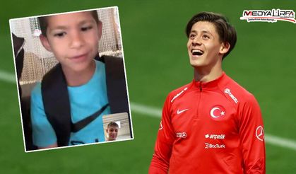 Arda Güler, zaferi minik taraftar Mehmet Celal Bucak ile kutladı