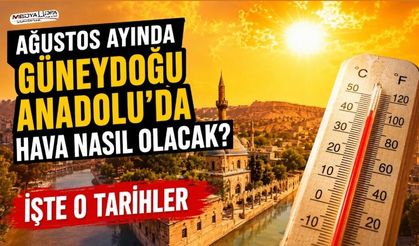 Güneydoğu Anadolu Ağustos ayını nasıl geçirecek?