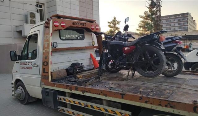 Şanlıurfa'da 14 Çalıntı ve Şase Numarası Kazınmış Plakasız Motosiklet Yakalandı