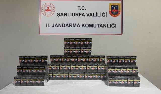 Şanlıurfa'da 980 paket kaçak sigara ele geçirildi