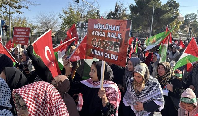 Şanlıurfa'da Filistin'e destek yürüyüşü gerçekleştirildi