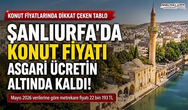 Şanlıurfa'da Konut Metrekare Fiyatı Asgari Ücretin Altında Kaldı