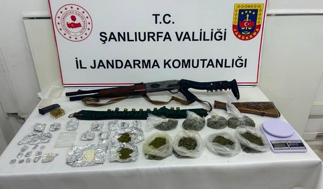 Suruç’ta Uyuşturucu Operasyonu: Esrar, Eroin ve Silah Ele Geçirildi