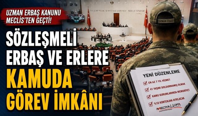 Uzman Erbaş Düzenlemesi TBMM'den Geçti