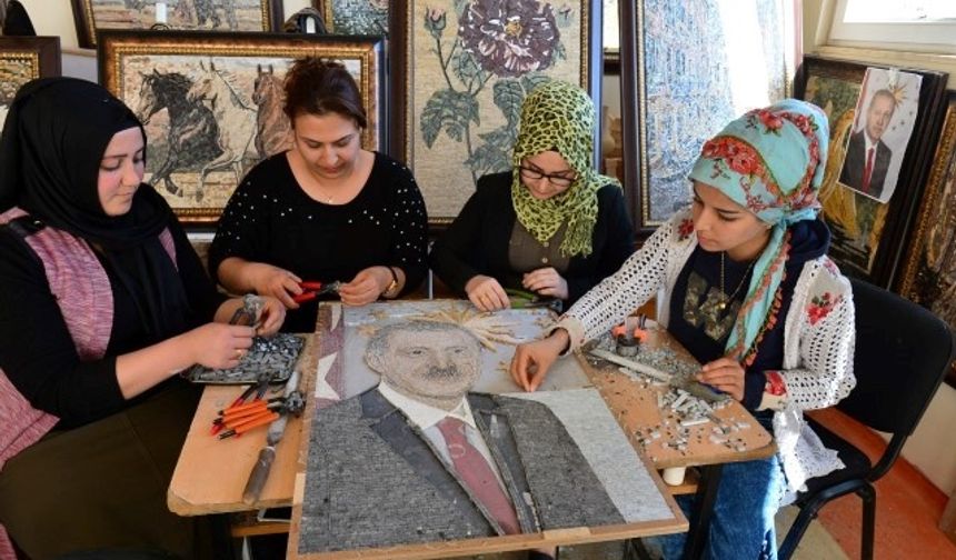 Cumhurbaşkanı Erdoğan Mozaik Portre