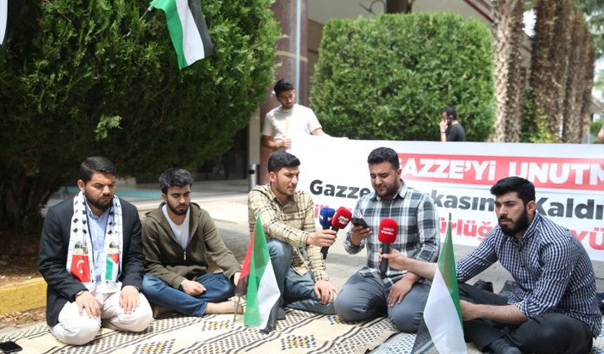 Şanlıurfa'da öğrenciler ABD'deki Filistin eylemlerine destek verdi