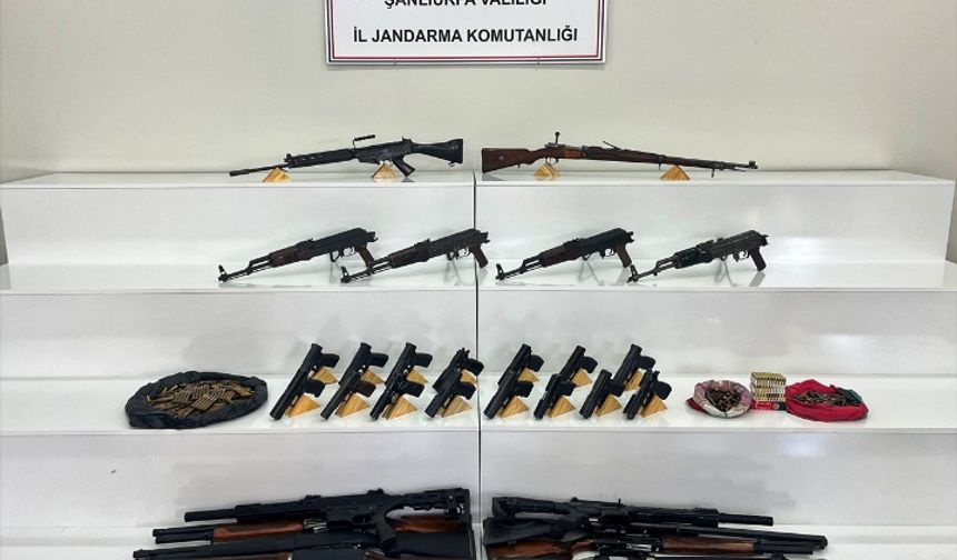 Şanlıurfa'da 6 uzun namlulu silah ve 15 tabanca ele geçirildi