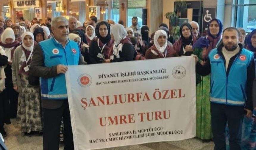 Şanlıurfa'da Özel Umre Yolcuları Dualarla Uğurlandı
