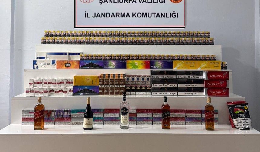 Şanlıurfa’da Kaçak Tütün ve Alkol Operasyonu