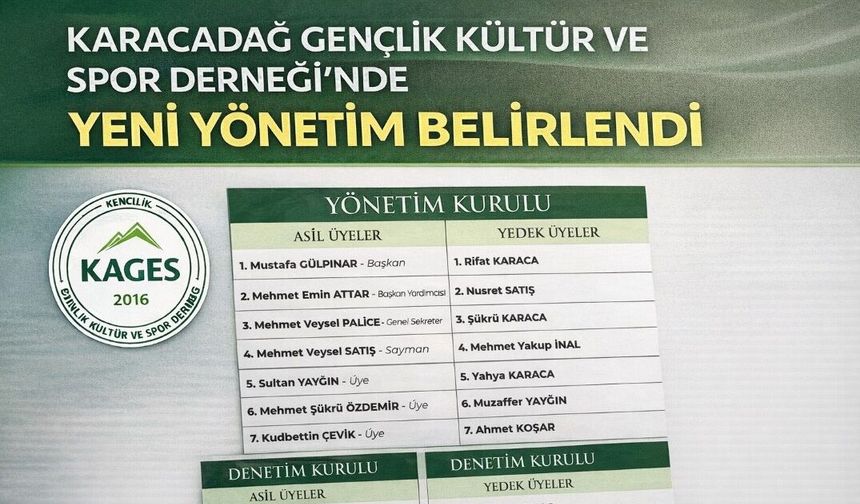 KAGES'te Yeni Yönetim Belirlendi