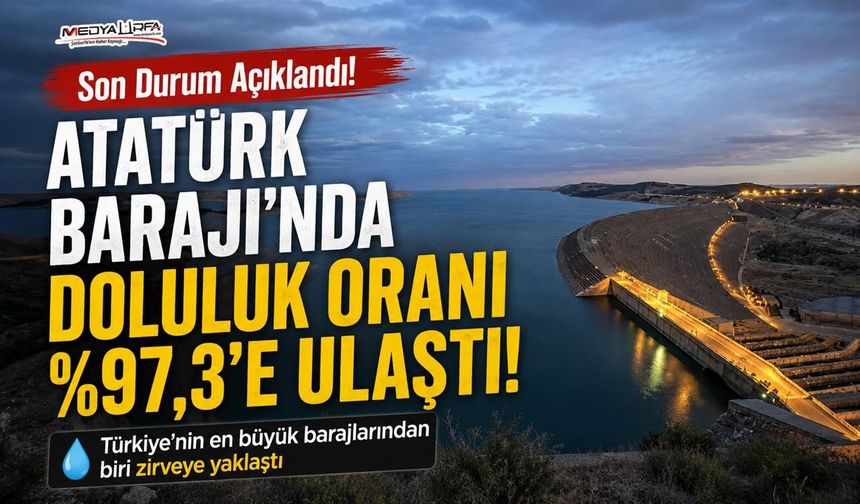 Atatürk Barajı Zirvede