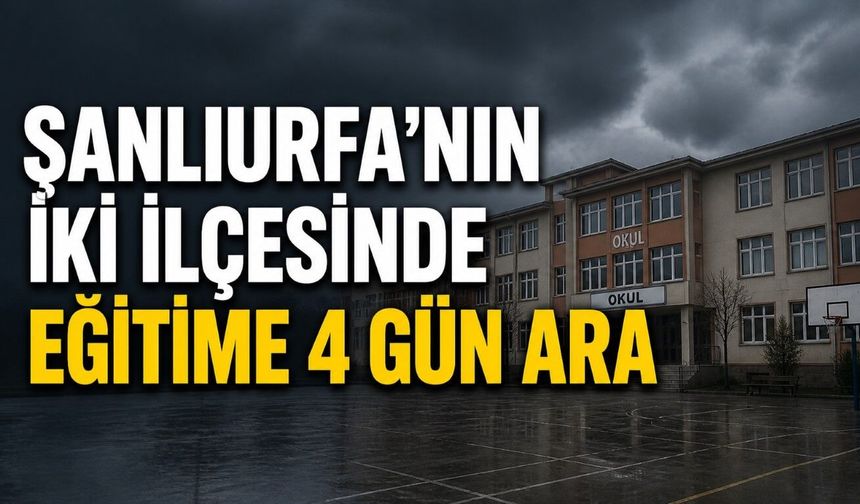 Şanlıurfa'nın iki ilçesinde okullara 4 gün ara