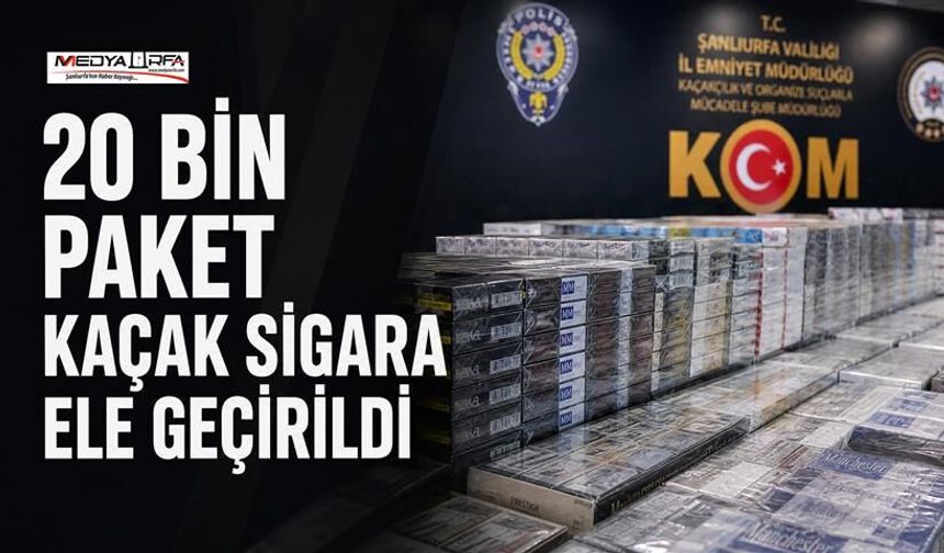 Şanlıurfa'da kaçak sigara operasyonu: 1 tutuklama