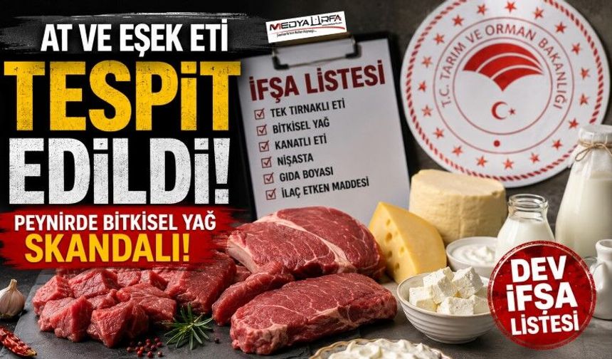 At ve Eşek Eti Tespit Edildi! Bakanlık Yeni İfşa Listesini Yayımladı
