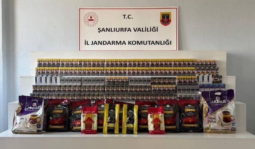 Şanlıurfa'da kaçak sigara ve çay ele geçirildi