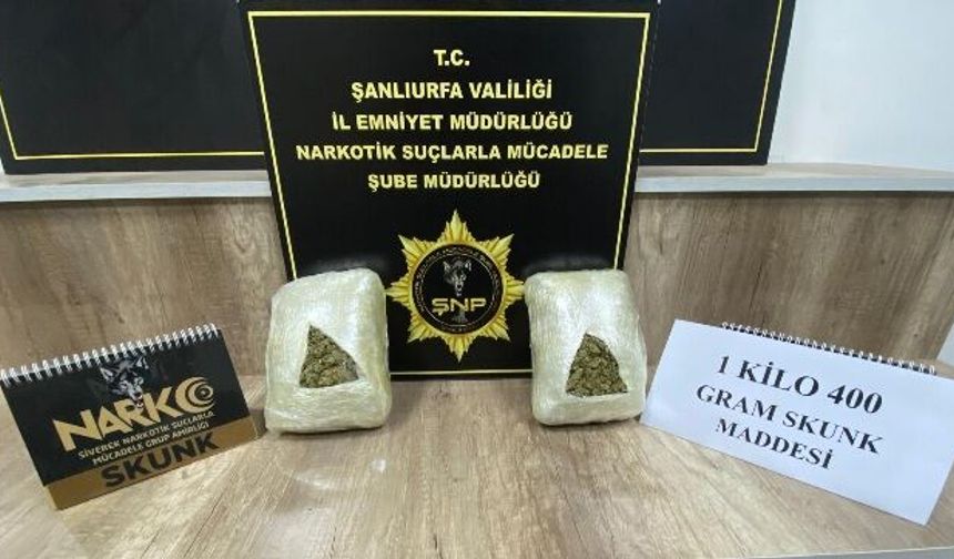 Şanlıurfa’da skunk operasyonu: 2 tutuklama