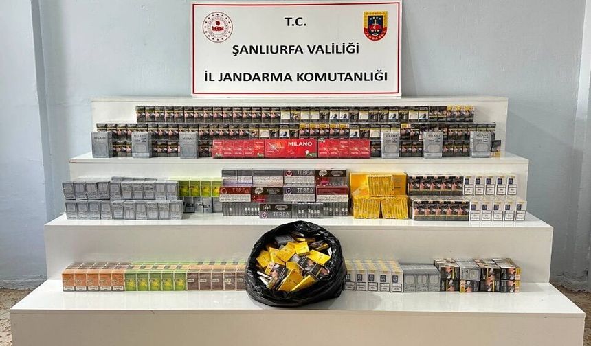 Viranşehir’de kaçakçılık operasyonu: Binlerce sigara ve kilolarca tütün ele geçirildi