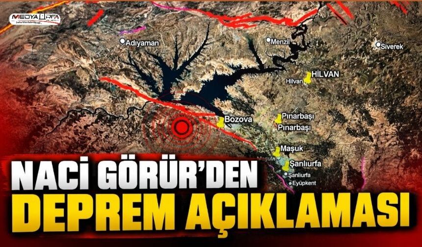 Naci Görür'den Şanlıurfa'da meydana gelen depremle ilgili açıklama
