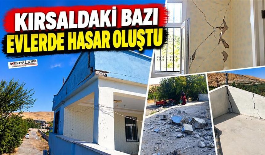 Şanlıurfa kırsalındaki bazı evlerde hasar oluştu