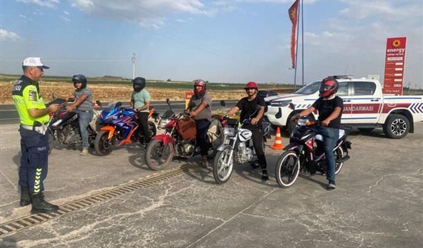 Şanlıurfa'da motosikletler denetlendi